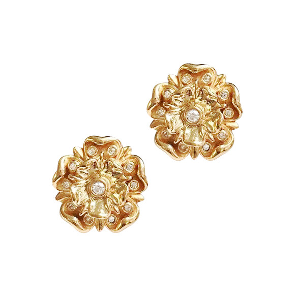 Boucles d’Oreilles Percées Vintage SPHINX Fleu E4811