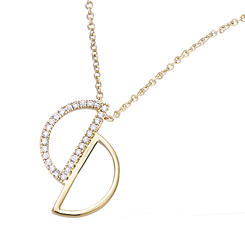 Collier Plaqué Or Demi Cercle COPHV0250CZ